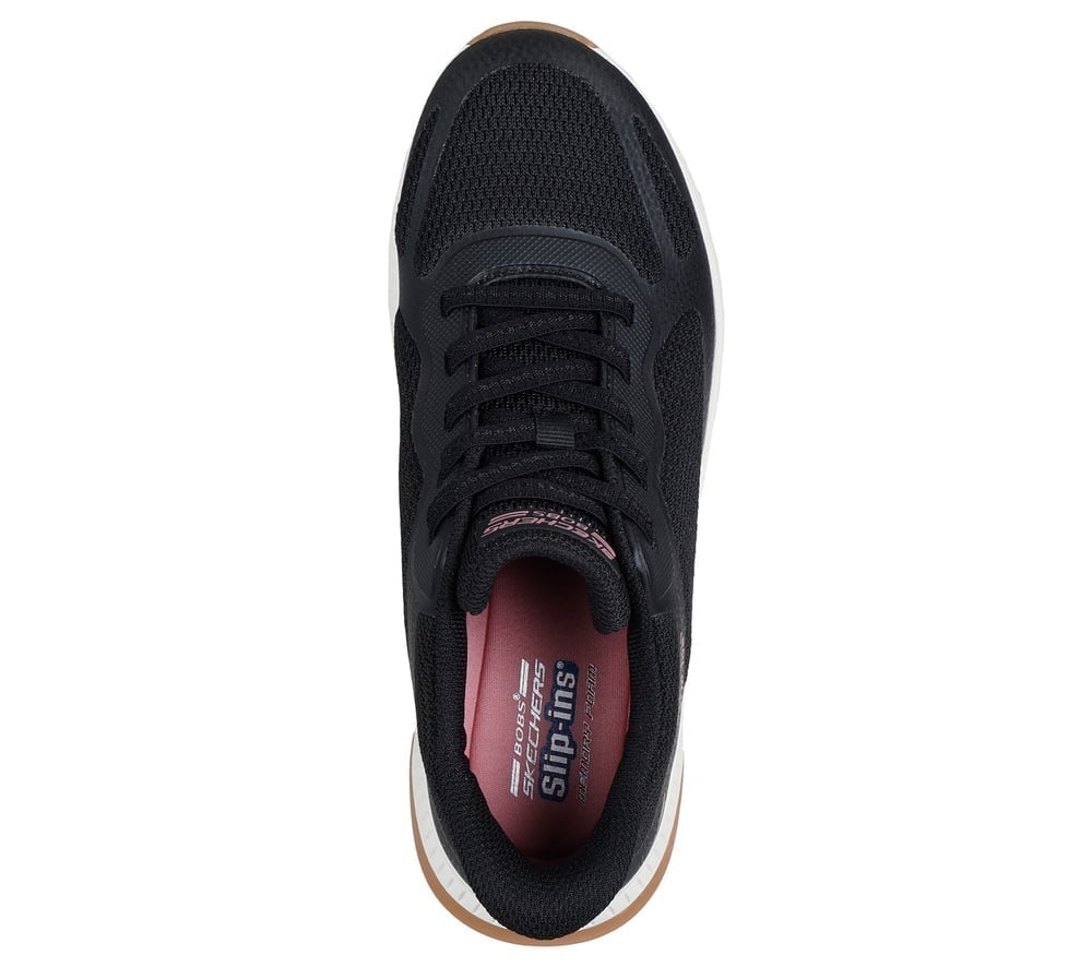 ZAPATILLAS MUJER SKECHERS NEGRO BOBS SQUAD 4 SLIP INS - 4