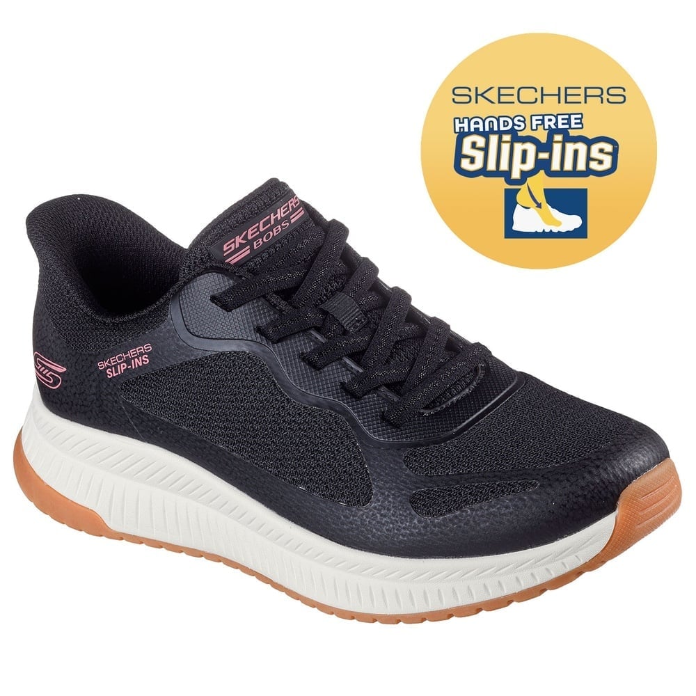 ZAPATILLAS MUJER SKECHERS NEGRO BOBS SQUAD 4 SLIP INS - 1