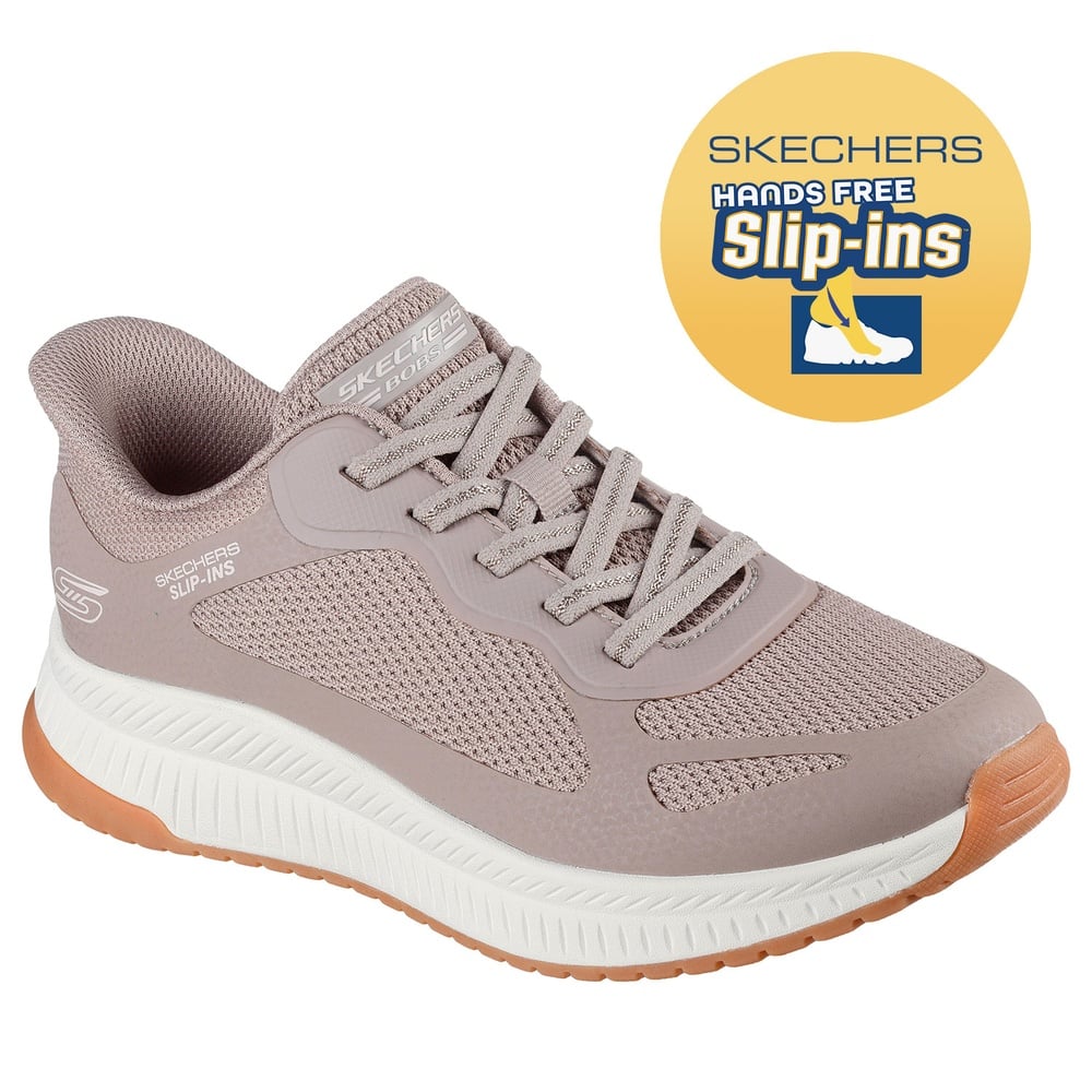 ZAPATILLAS MUJER SKECHERS GRIS BOBS SQUAD 4 SLIP INS - 1