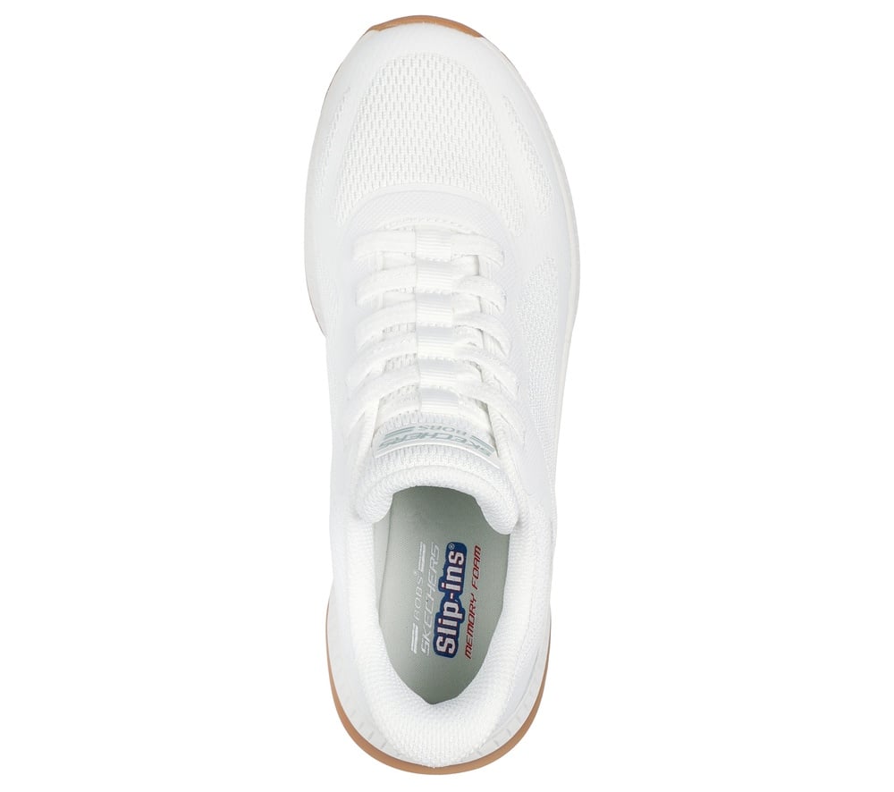 ZAPATILLAS MUJER SKECHERS BLANCO BOBS SQUAD 4 SLIP INS - 4