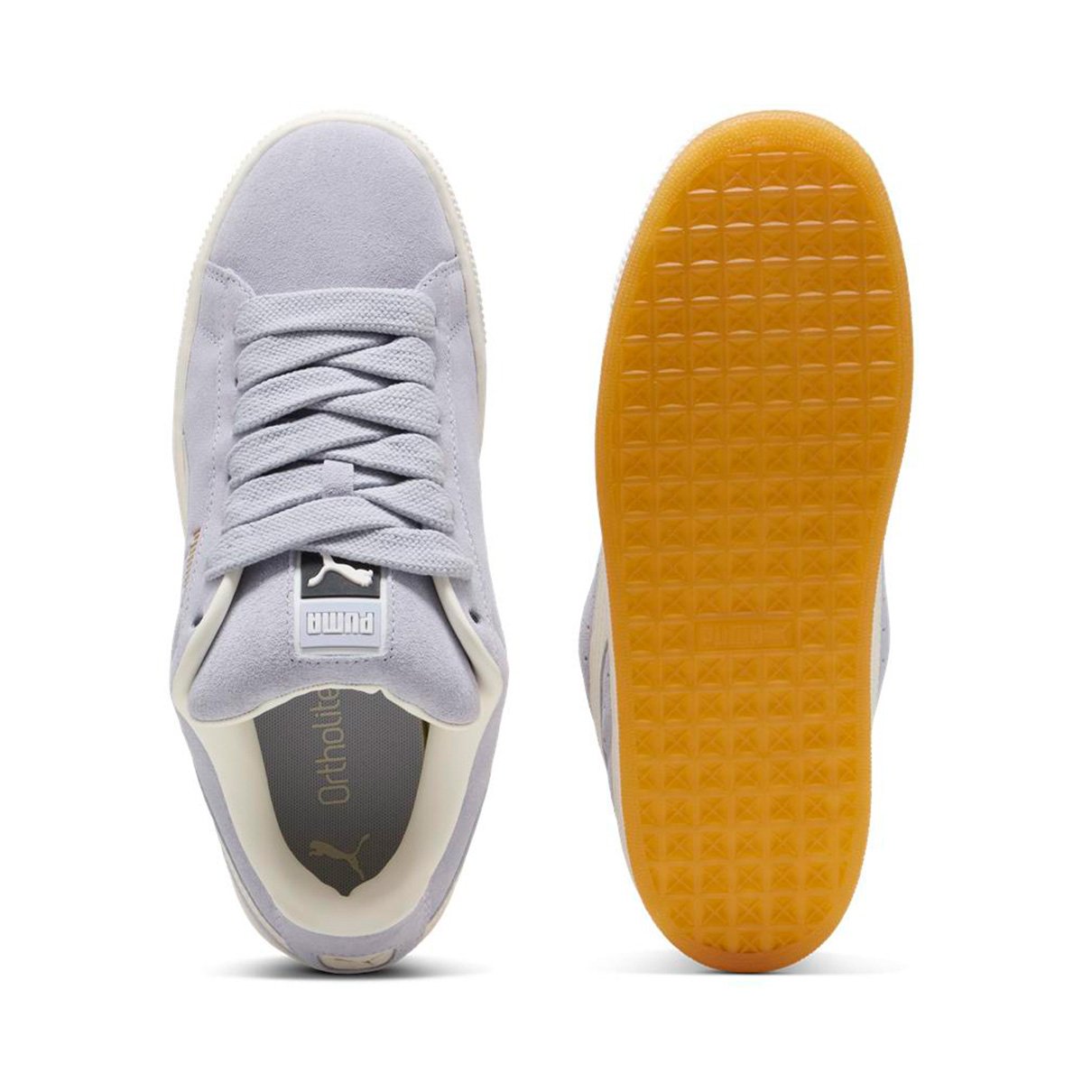 ZAPATILLAS MUJER PUMA URBANAS CELESTE SUEDE XL CUERO - 6