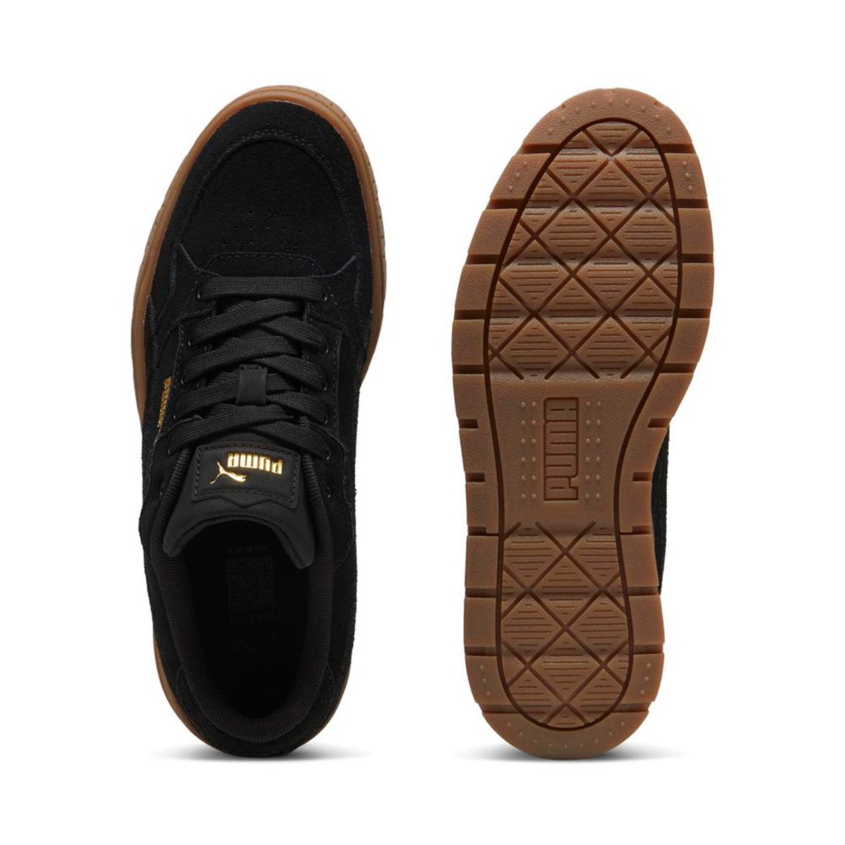 ZAPATILLAS MUJER PUMA URBANAS NEGRO KARMEN II IDOL SD CUERO - 4
