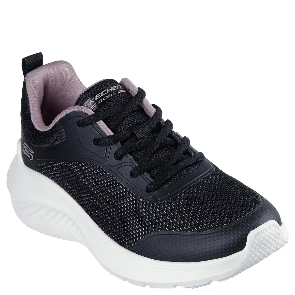 ZAPATILLAS MUJER SKECHERS URBANAS NEGRO BOBS SQUAD WAVES - 2