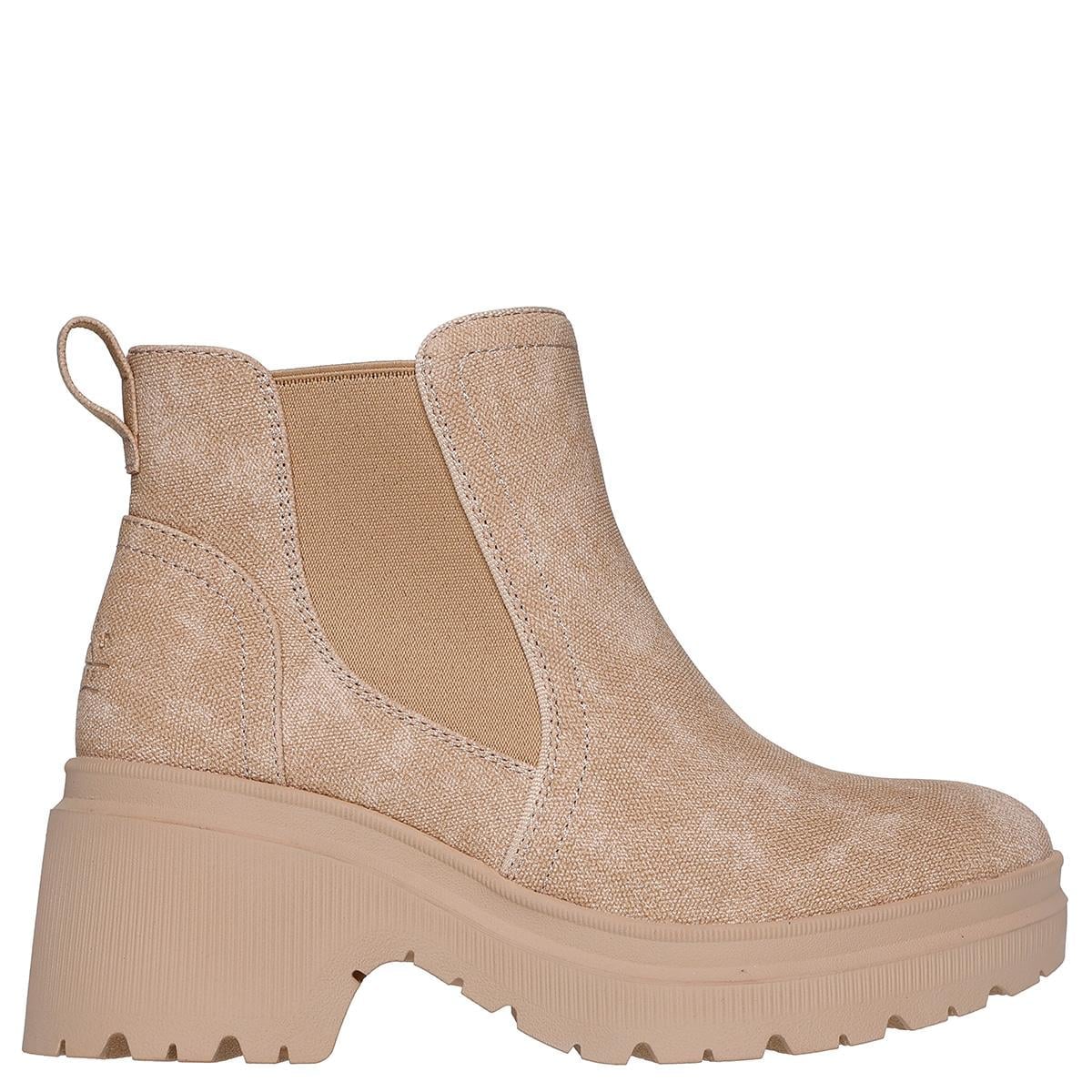 BOTINES MUJER SKECHERS CREMA BOBS TANGO - 1