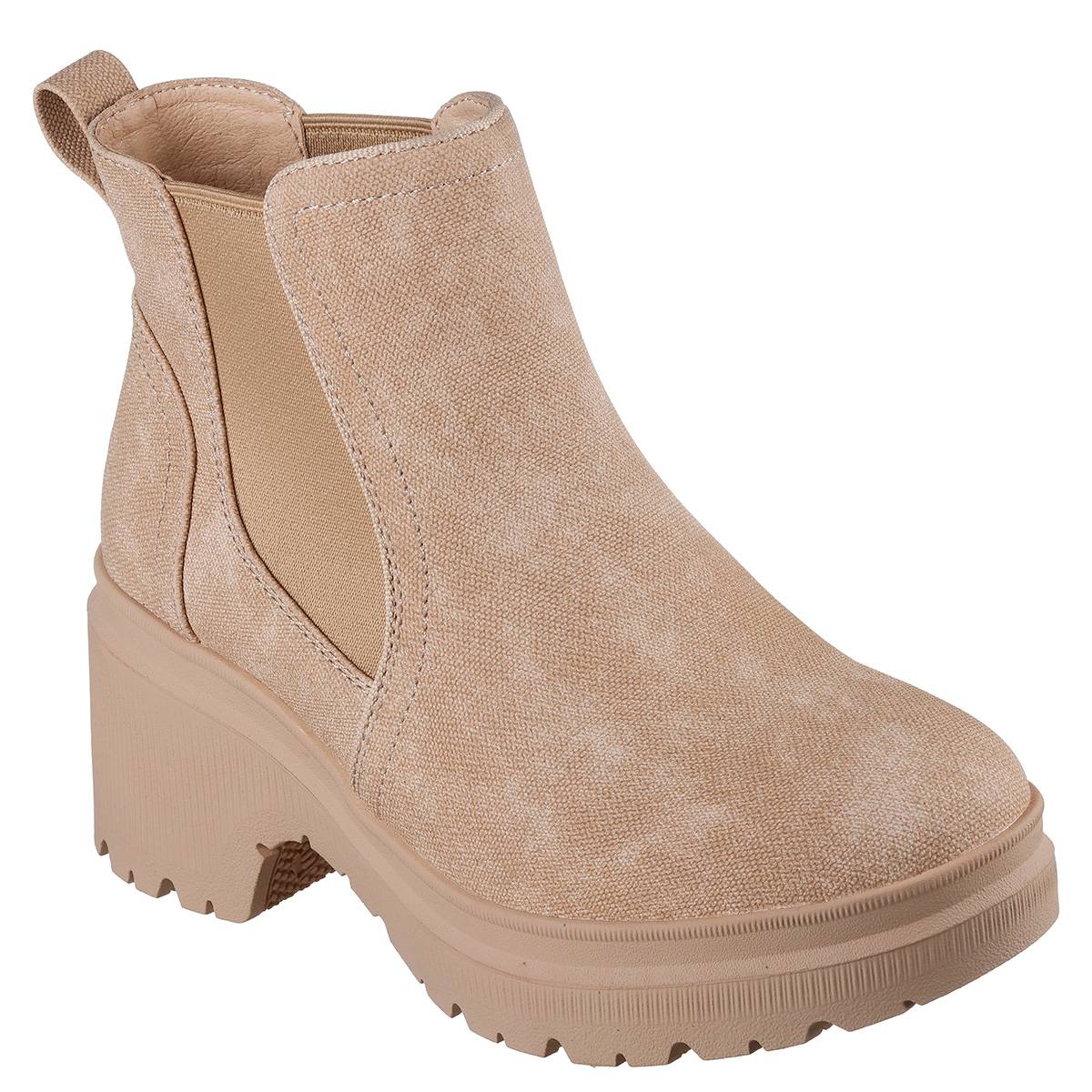 BOTINES MUJER SKECHERS CREMA BOBS TANGO - 2