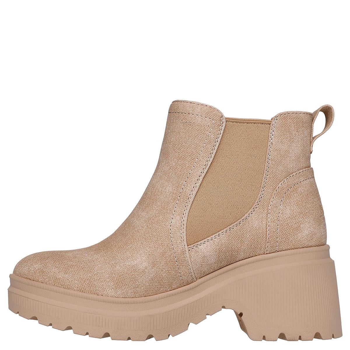 BOTINES MUJER SKECHERS CREMA BOBS TANGO - 3