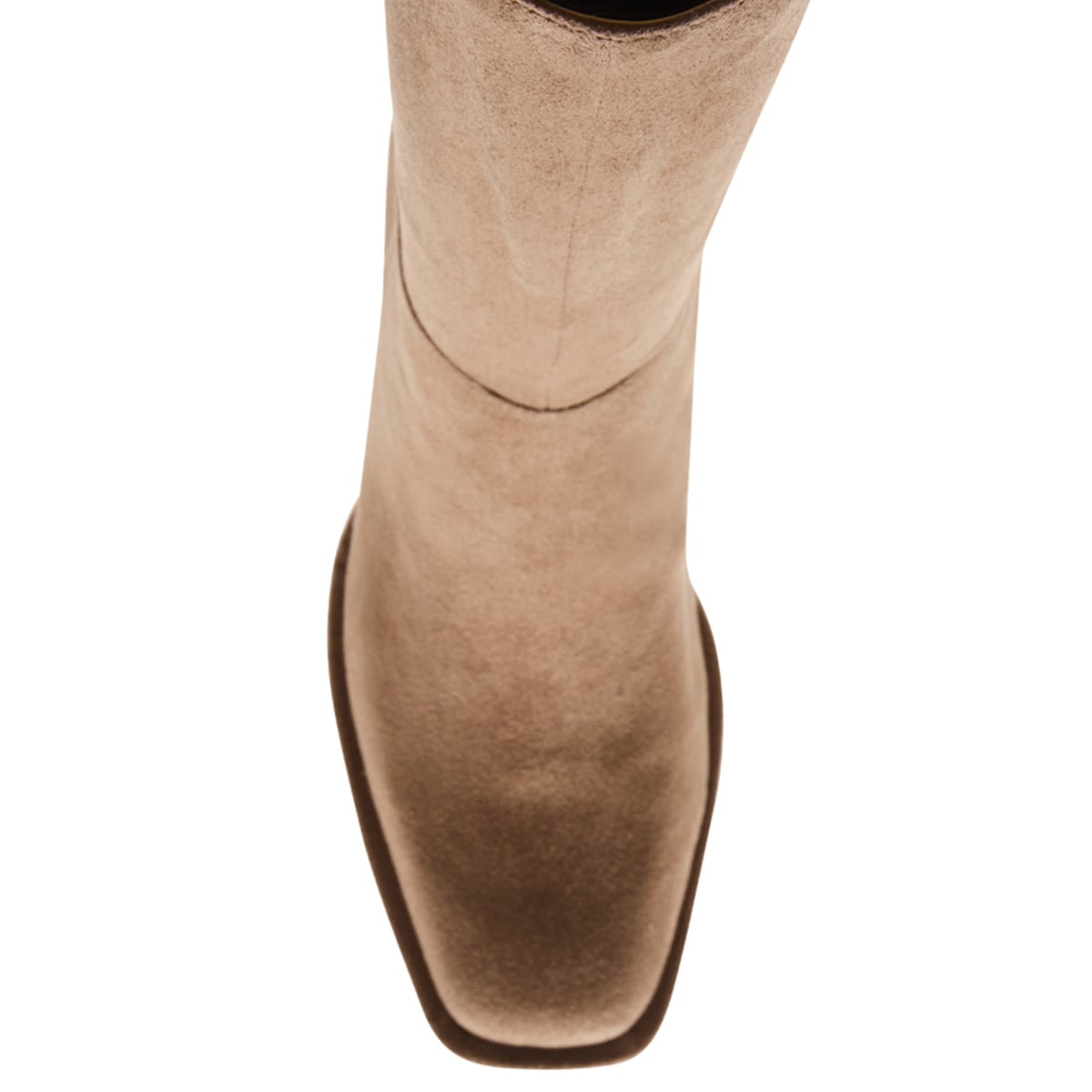 Steve Madden Stivaletto Clover Taupe CLOV02S1: In Pelle Scamosciata, Tacco 5 Cm, Chiusura Zip