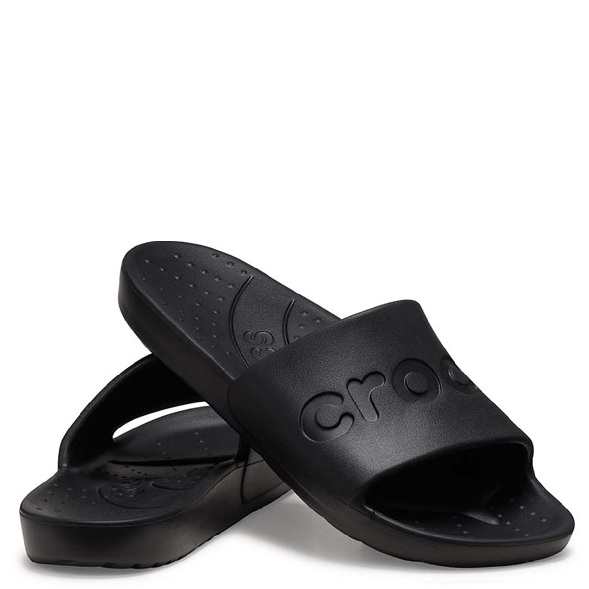 ZUECO MUJER CROCS SLIDE BLACK - 2