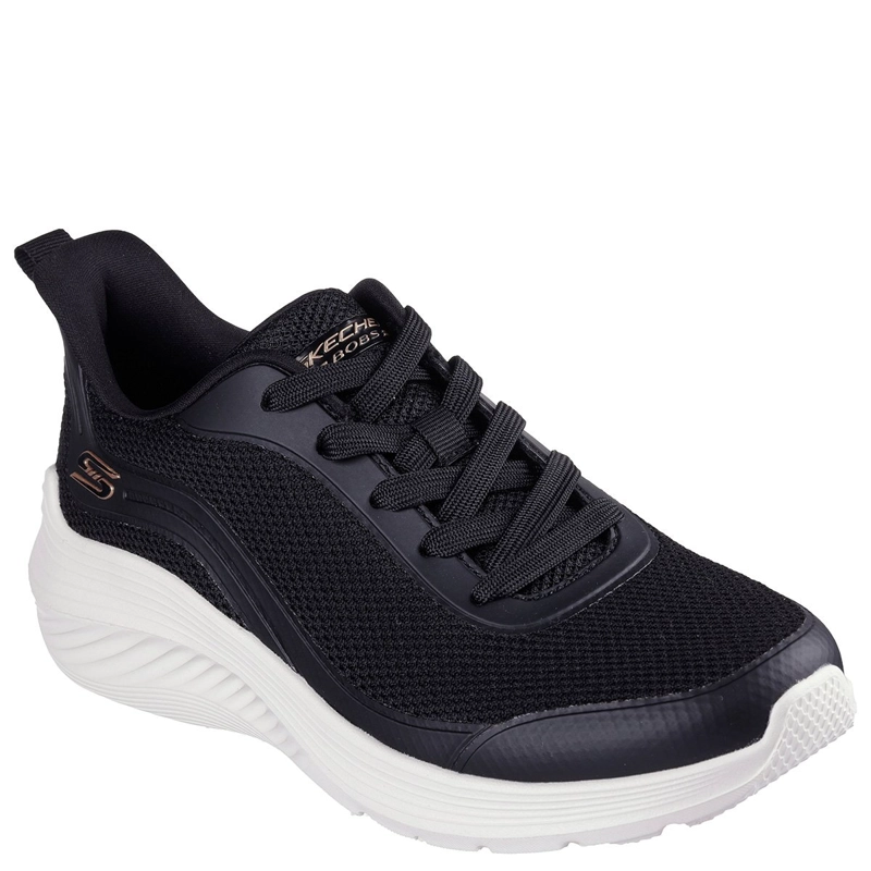 ZAPATILLAS MUJER SKECHERS URBANAS NEGRO BOBS SQUAD WAVES - 2