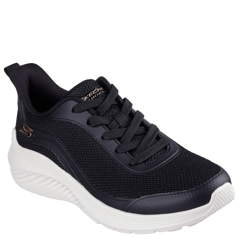 ZAPATILLAS MUJER SKECHERS URBANAS NEGRO BOBS SQUAD WAVES - 2