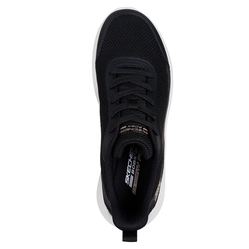 ZAPATILLAS MUJER SKECHERS URBANAS NEGRO BOBS SQUAD WAVES - 5