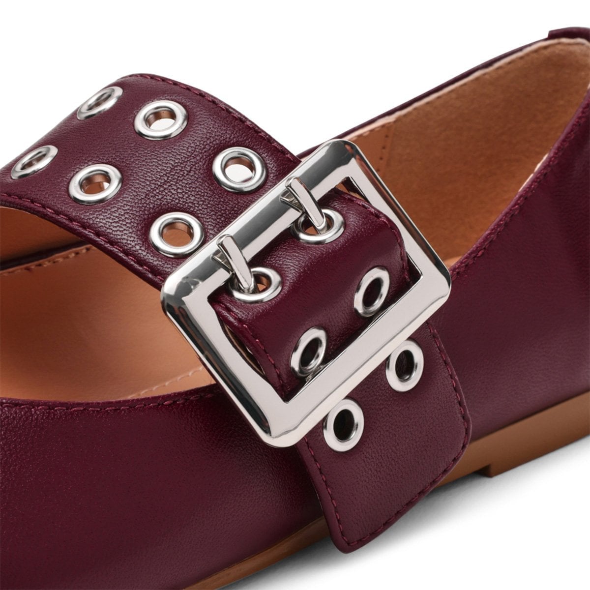 BALLERINAS MUJER STEVE MADDEN CUERO GUINDA SMW4759 - 8