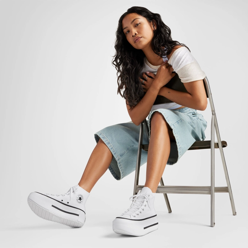 ZAPATILLAS MUJER CONVERSE URBANAS CHUCK TAYLOR ALL STAR DOUBLE STACK PLATFORM - 9