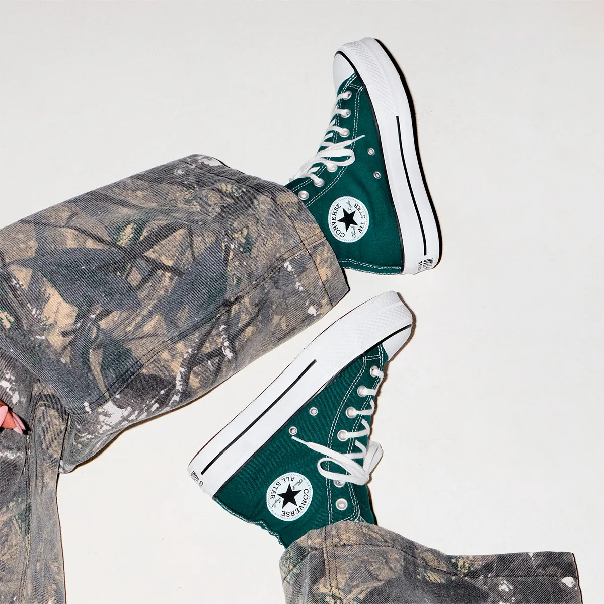 ZAPATILLAS MUJER CONVERSE URBANAS VERDE CHUCK TAYLOR ALL STAR LIFT PLATFORM SEASONAL COLOR - 8