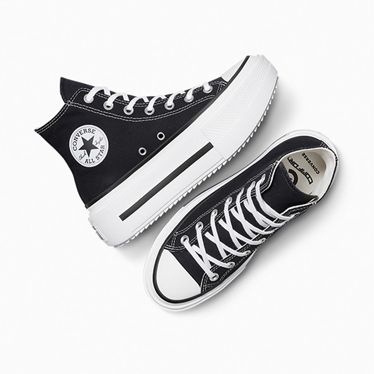 ZAPATILLAS MUJER CONVERSE URBANAS NEGRO CHUCK TAYLOR ALL STAR DOUBLE STACK PLATFORM - 6