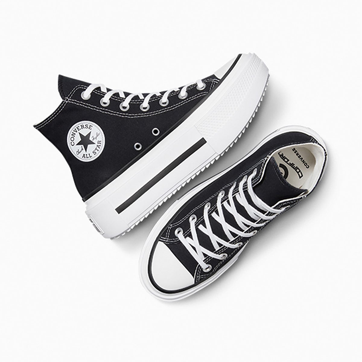 ZAPATILLAS MUJER CONVERSE URBANAS NEGRO CHUCK TAYLOR ALL STAR DOUBLE STACK PLATFORM - 6