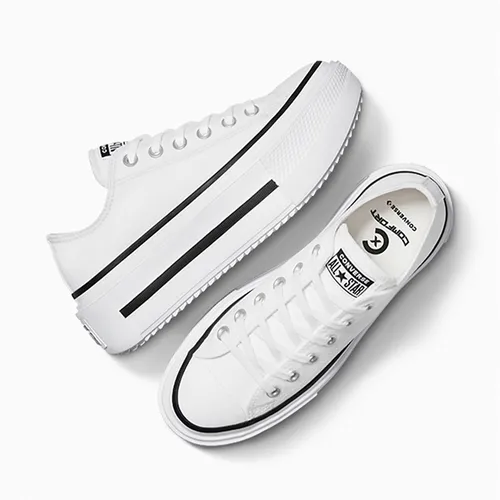 ZAPATILLAS MUJER CONVERSE URBANAS BLANCO CHUCK TAYLOR ALL STAR DOUBLE STACK PLATFORM - 7