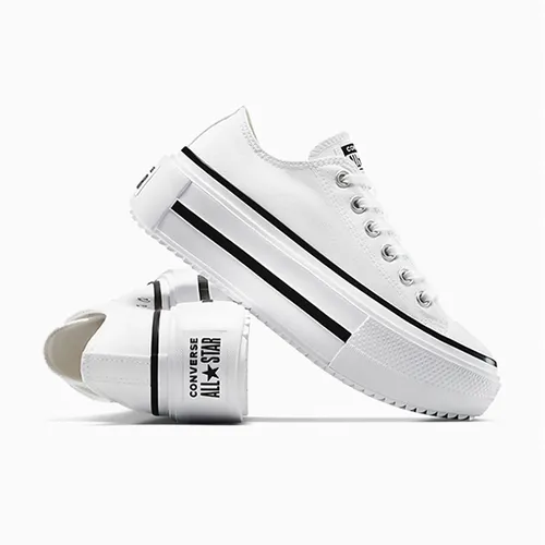 ZAPATILLAS MUJER CONVERSE URBANAS BLANCO CHUCK TAYLOR ALL STAR DOUBLE STACK PLATFORM - 8