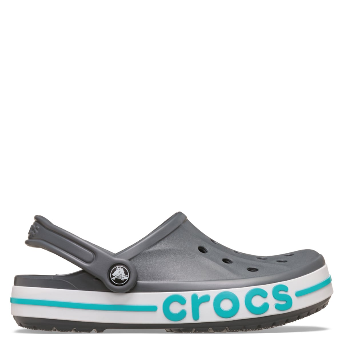 ZUECOS MUJER CROCS GRIS BAYABAND CLOG CHARCOAL - 1