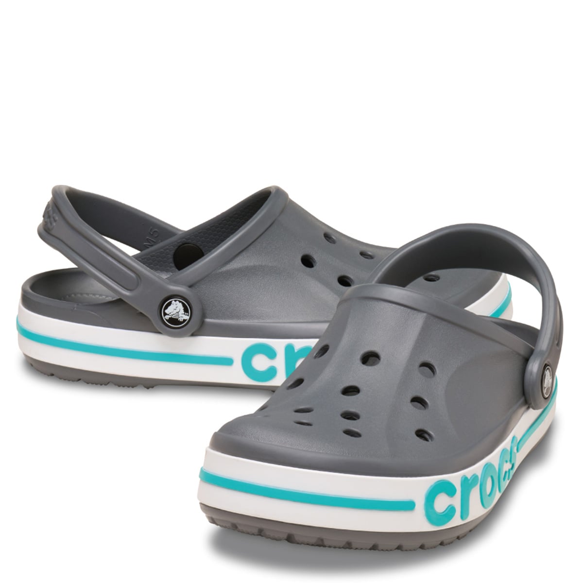 ZUECOS MUJER CROCS GRIS BAYABAND CLOG CHARCOAL - 2