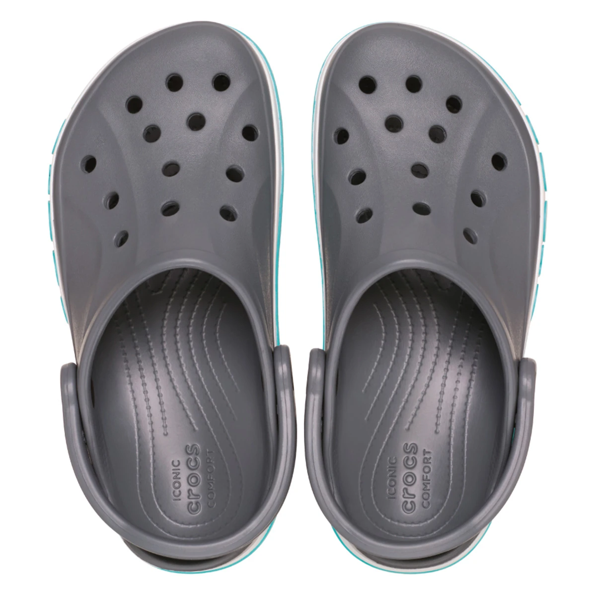 ZUECOS MUJER CROCS GRIS BAYABAND CLOG CHARCOAL - 3