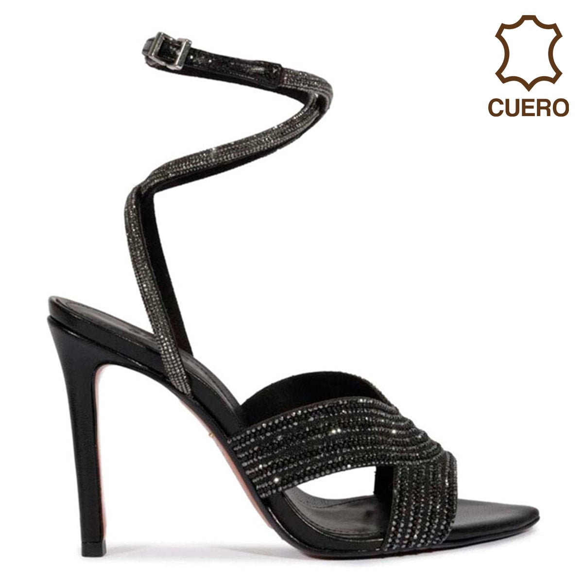 SANDALIAS CUERO MUJER SCHUTZ NEGRO - 1