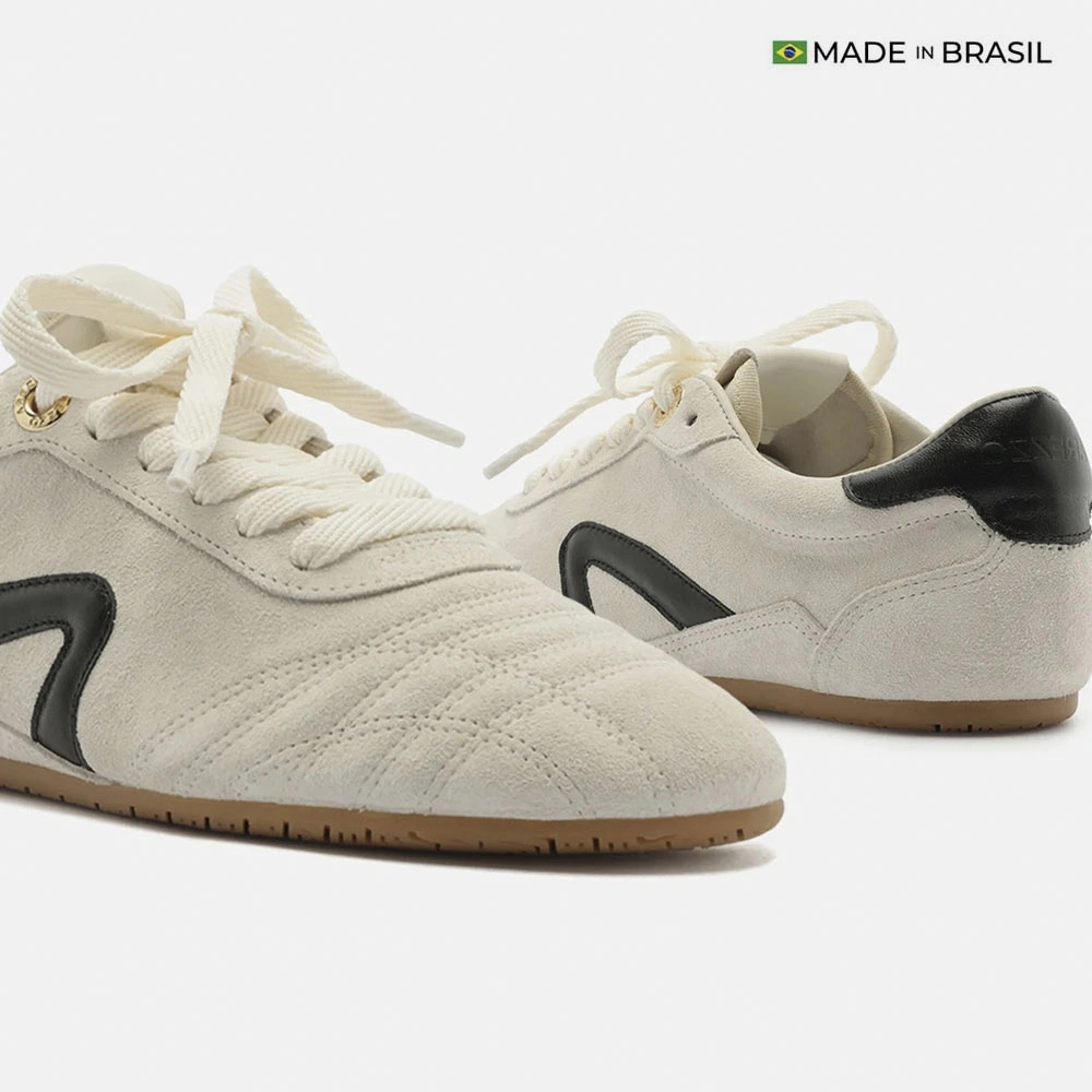 ZAPATILLAS CUERO CASUALES MUJER AREZZO CREMA - 4