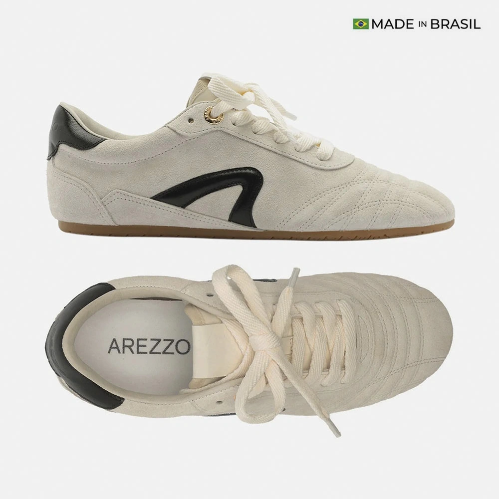 ZAPATILLAS CUERO CASUALES MUJER AREZZO CREMA - 5