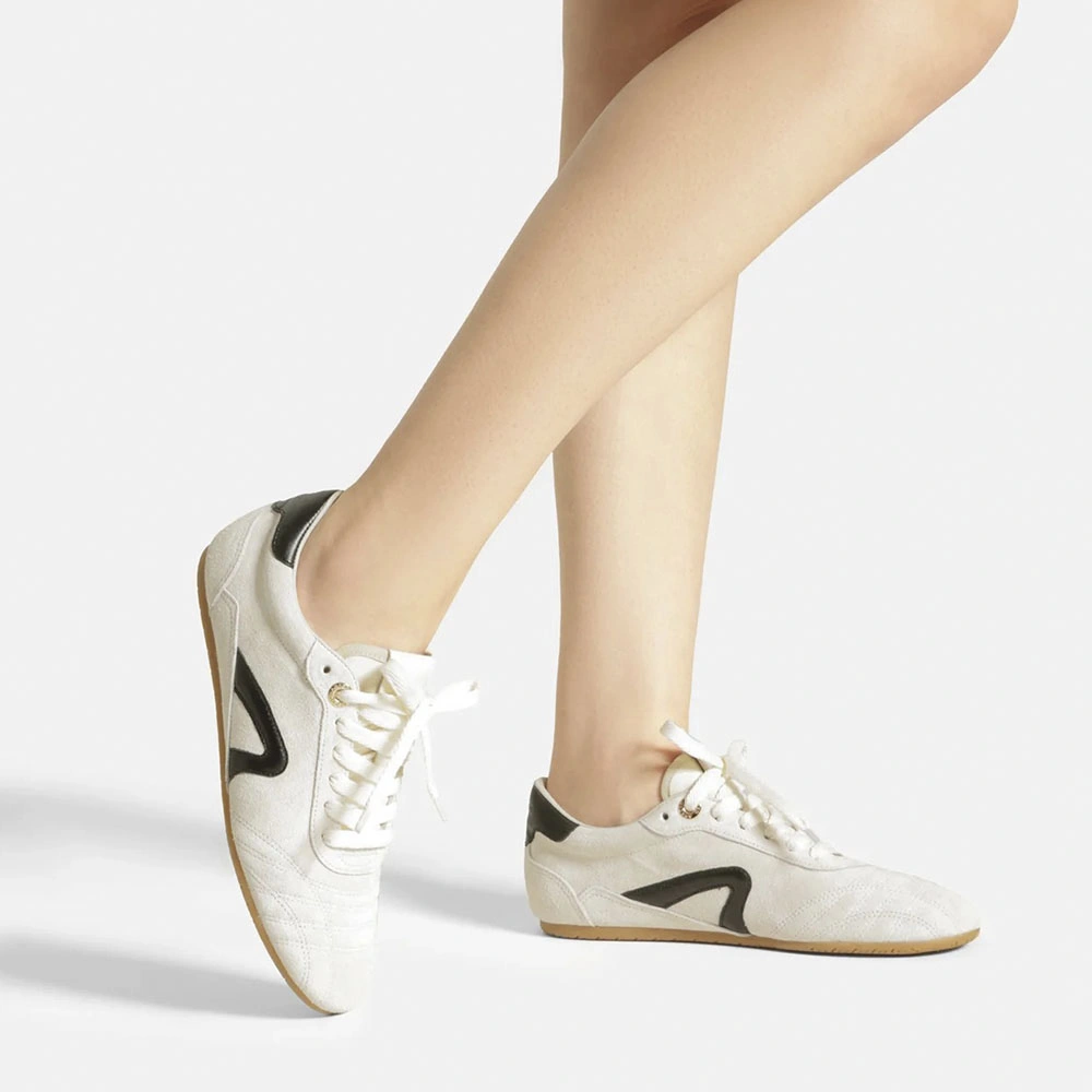 ZAPATILLAS CUERO CASUALES MUJER AREZZO CREMA - 6