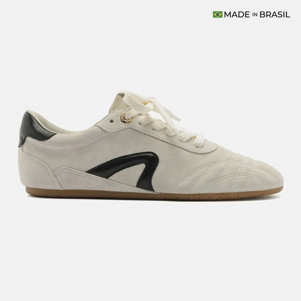 ZAPATILLAS CUERO CASUALES MUJER AREZZO CREMA - 1