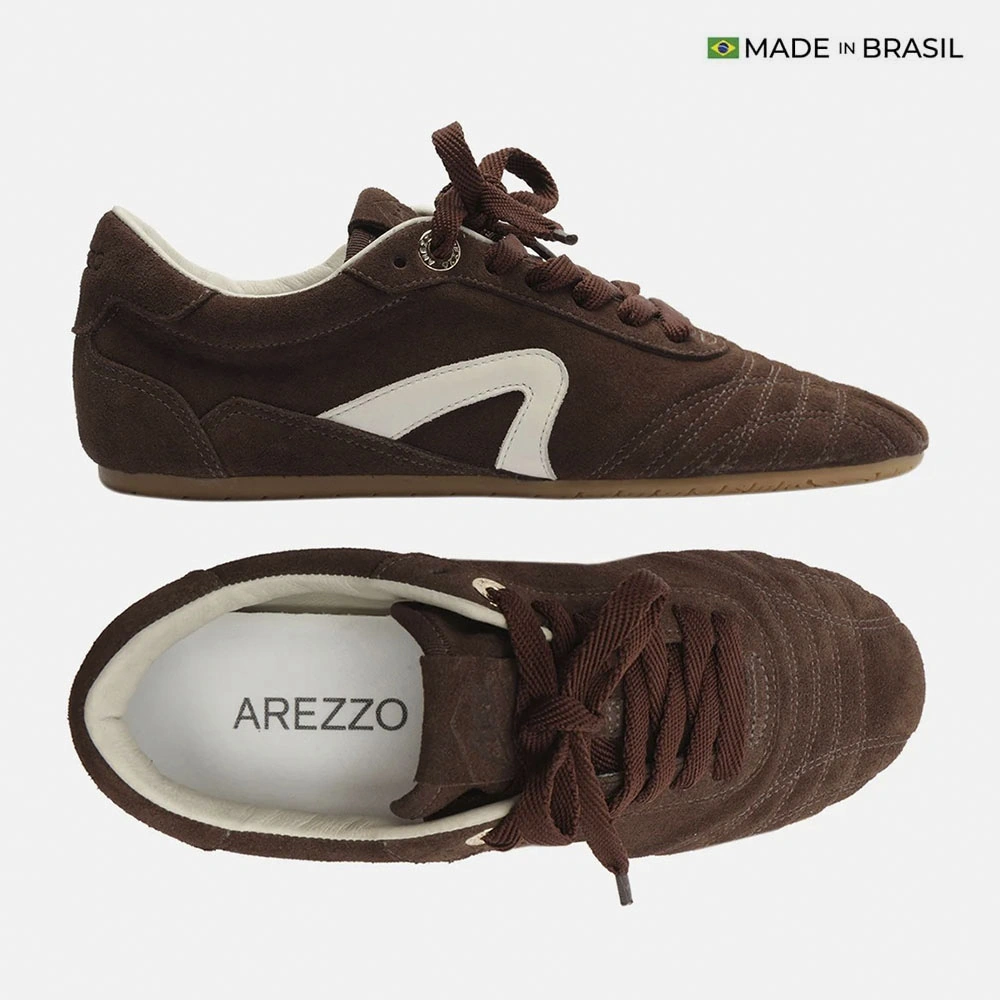 ZAPATILLAS CUERO CASUALES MUJER AREZZO MARRÓN - 5