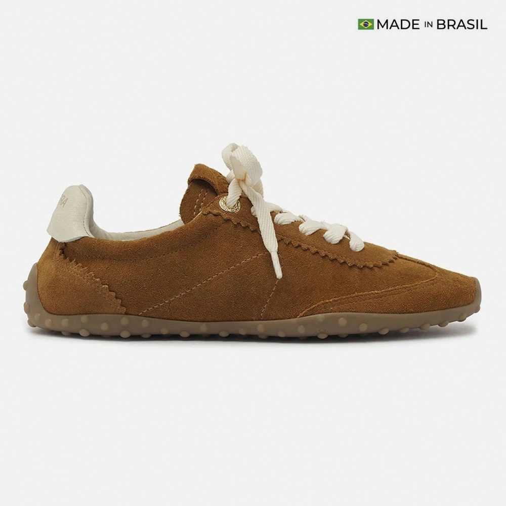 ZAPATILLAS CUERO CASUALES MUJER AREZZO CAMEL - 1