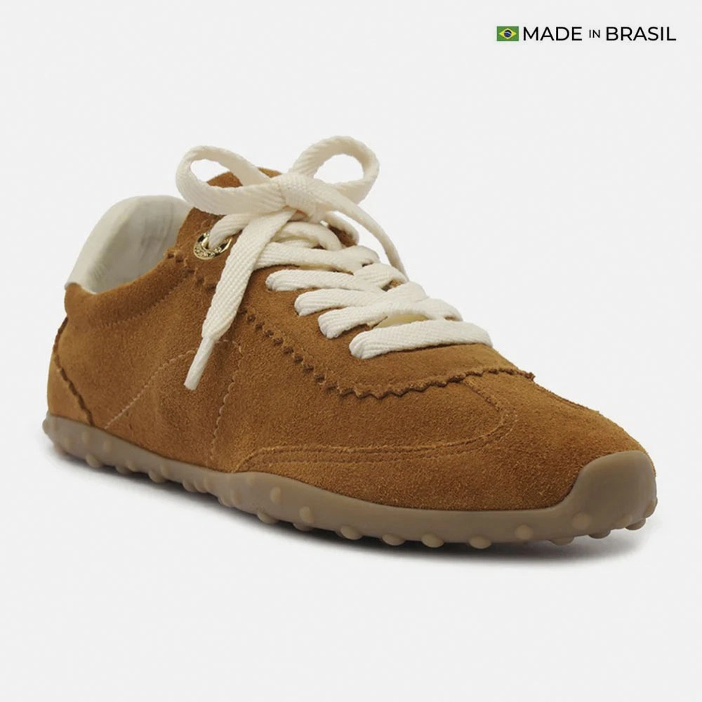 ZAPATILLAS CUERO CASUALES MUJER AREZZO CAMEL - 2