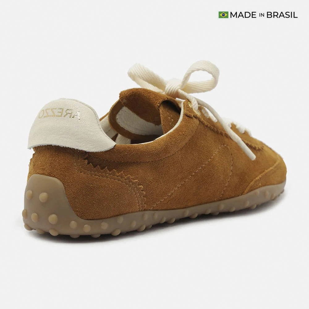 ZAPATILLAS CUERO CASUALES MUJER AREZZO CAMEL - 3
