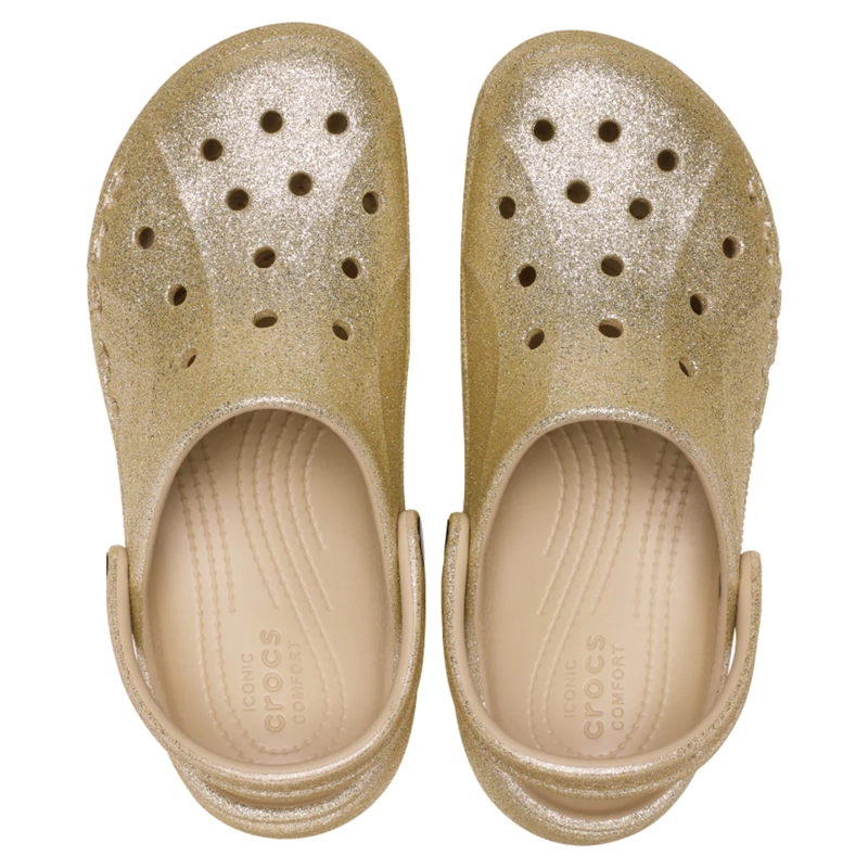 ZUECOS MUJER CROCS DORADO BAYA PLATFORM GLITTER - 3
