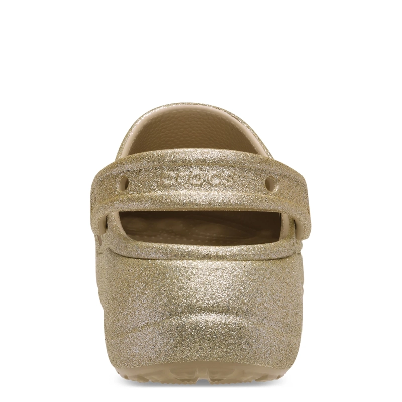 ZUECOS MUJER CROCS DORADO BAYA PLATFORM GLITTER - 5