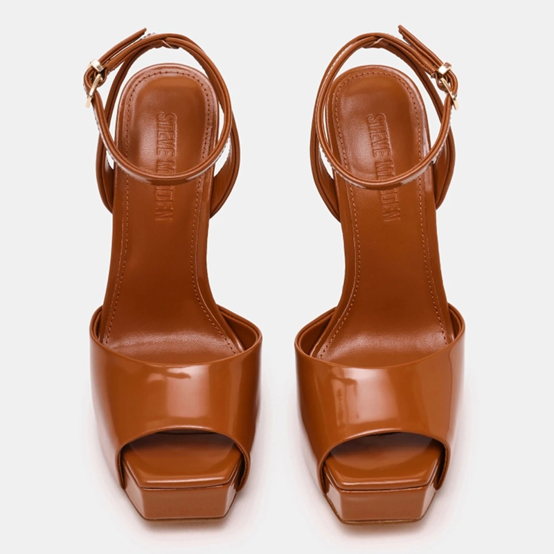 SANDALIAS MUJER STEVE MADDEN CAMEL SASS - 4