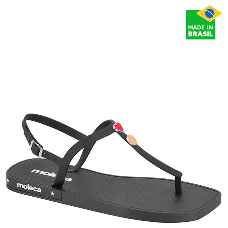 SANDALIAS MUJER MOLECA NEGRO - 1