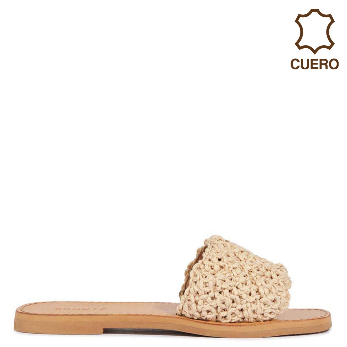 SANDALIAS CUERO MUJER SCHUTZ BEIGE - 1