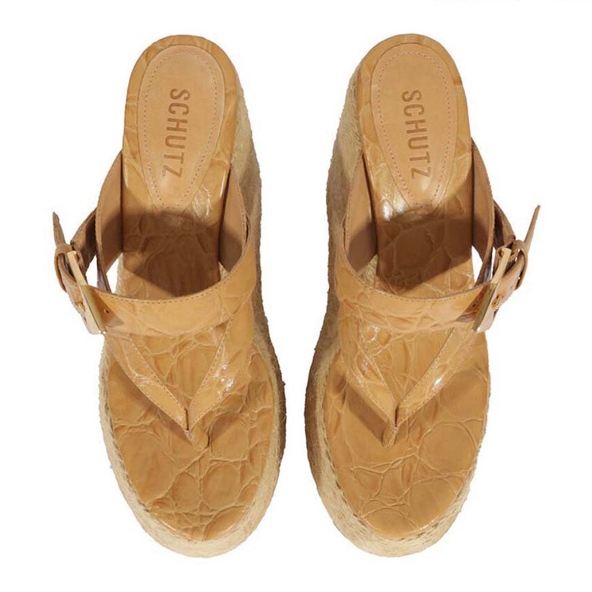 SANDALIAS CUERO MUJER SCHUTZ BEIGE - 3