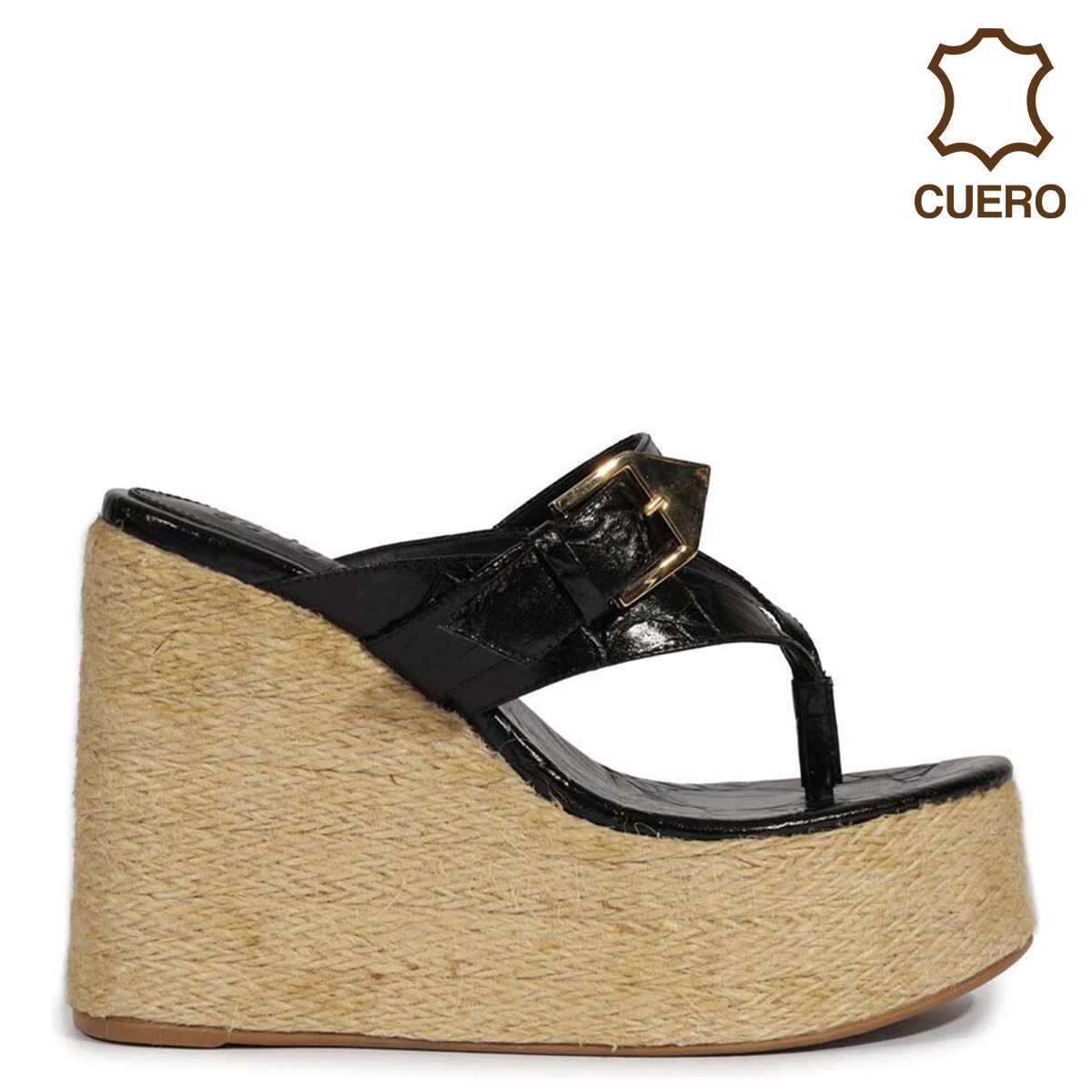 SANDALIAS CUERO MUJER SCHUTZ NEGRO - 1