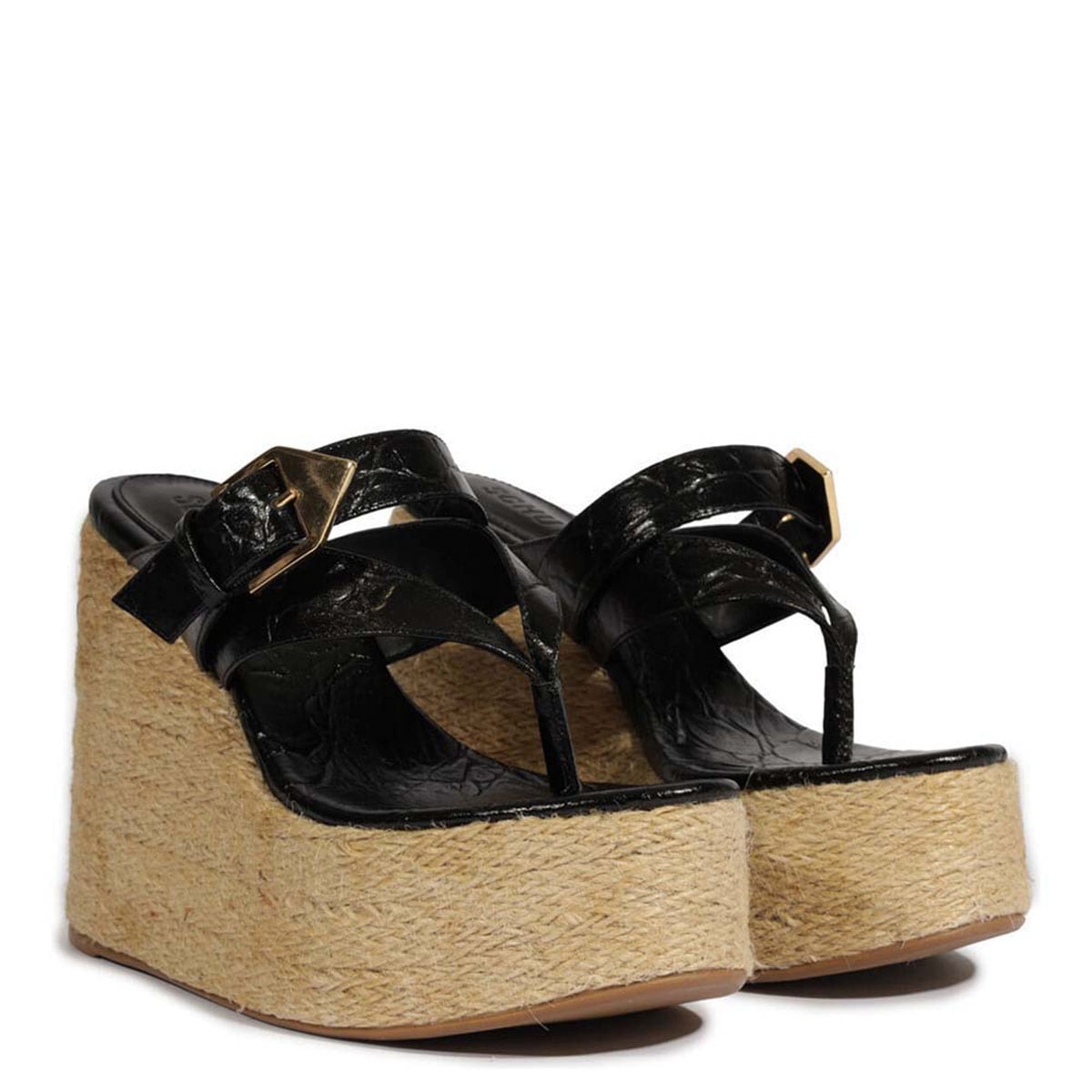 SANDALIAS CUERO MUJER SCHUTZ NEGRO - 2