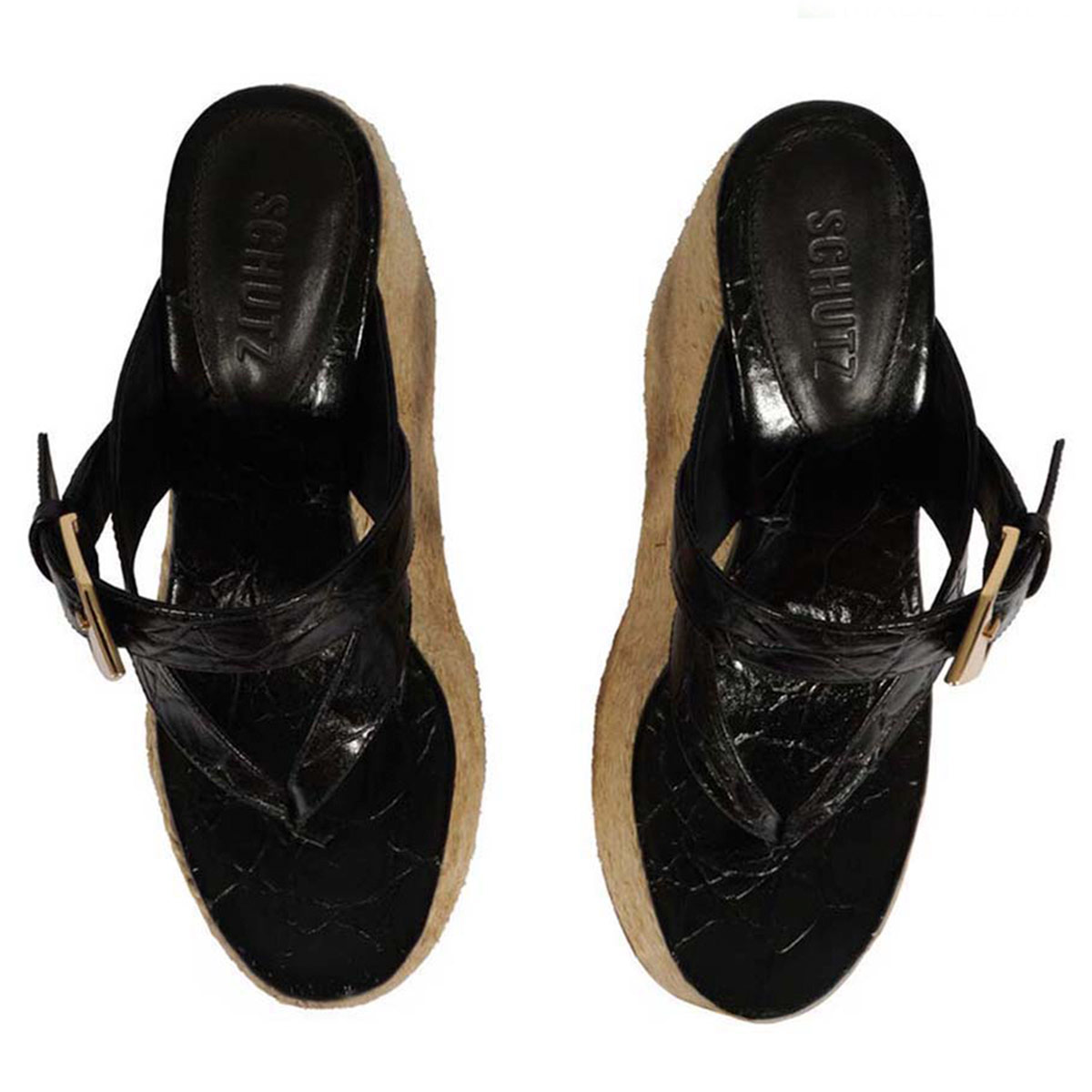 SANDALIAS CUERO MUJER SCHUTZ NEGRO - 3
