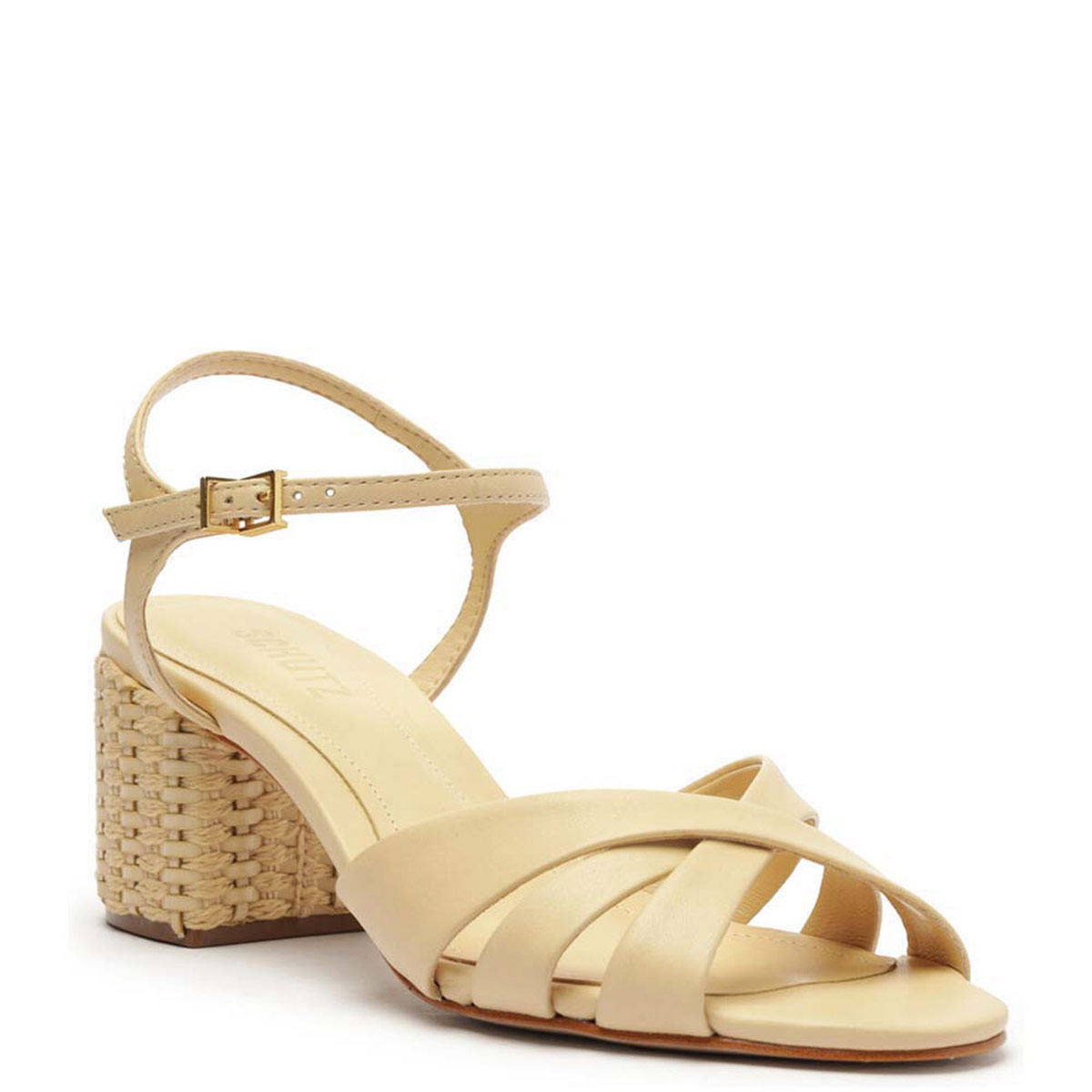 SANDALIAS CUERO MUJER SCHUTZ ALMENDRA - 2