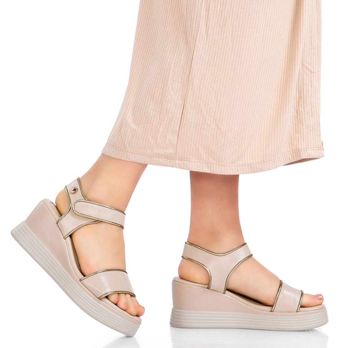 SANDALIAS MUJER VIA UNO 9T2839-11 CUERO - 4