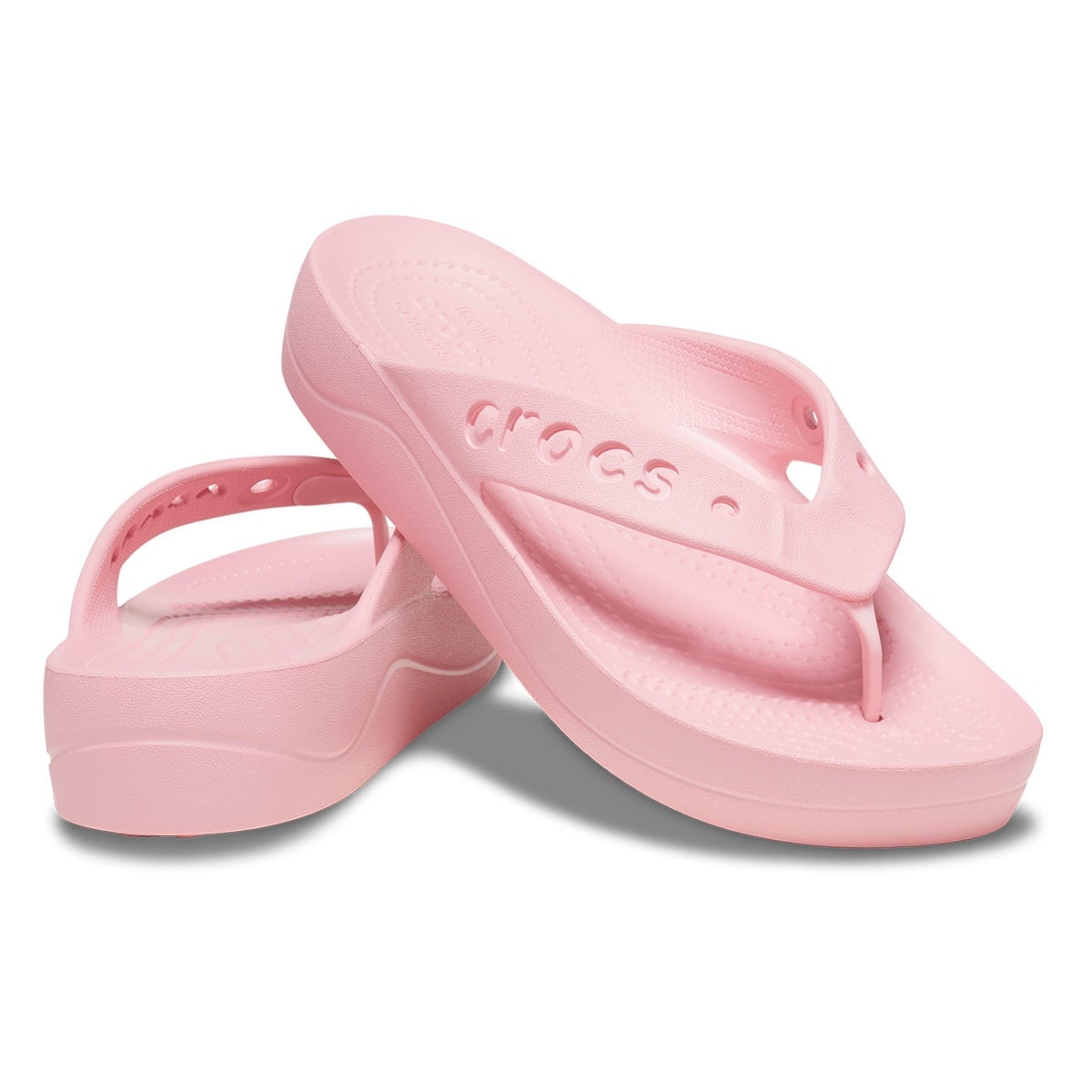 ZUECOS MUJER CROCS ROSADO BAYA PLATFORM FLIP - 1