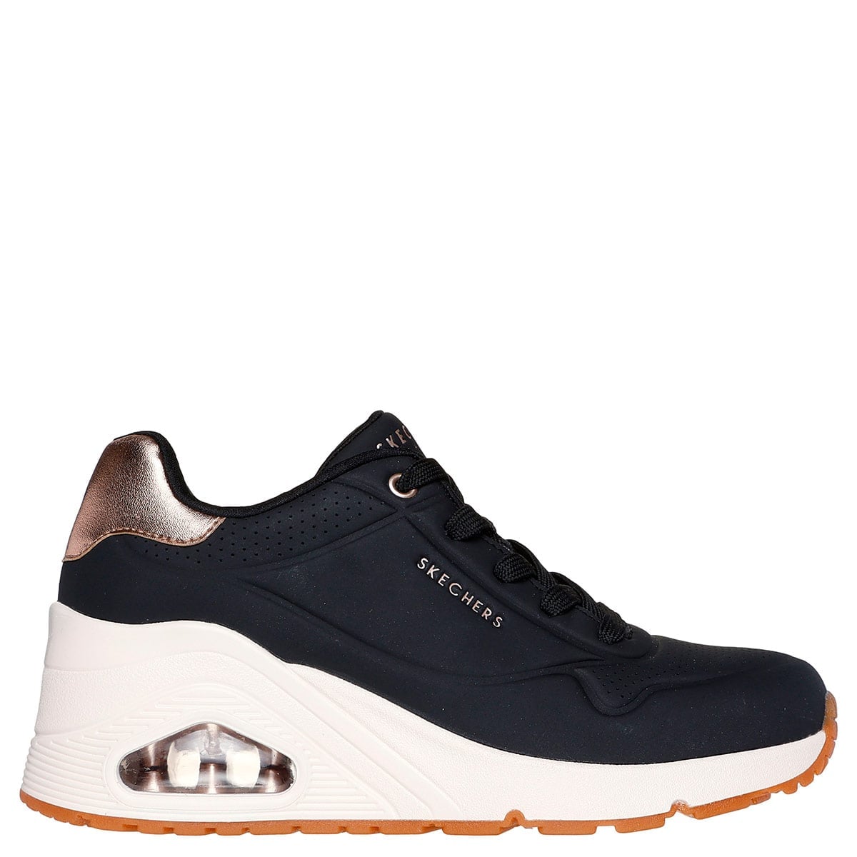 ZAPATILLAS MUJER SKECHERS URBANAS NEGRO UNO WEDGE - 1