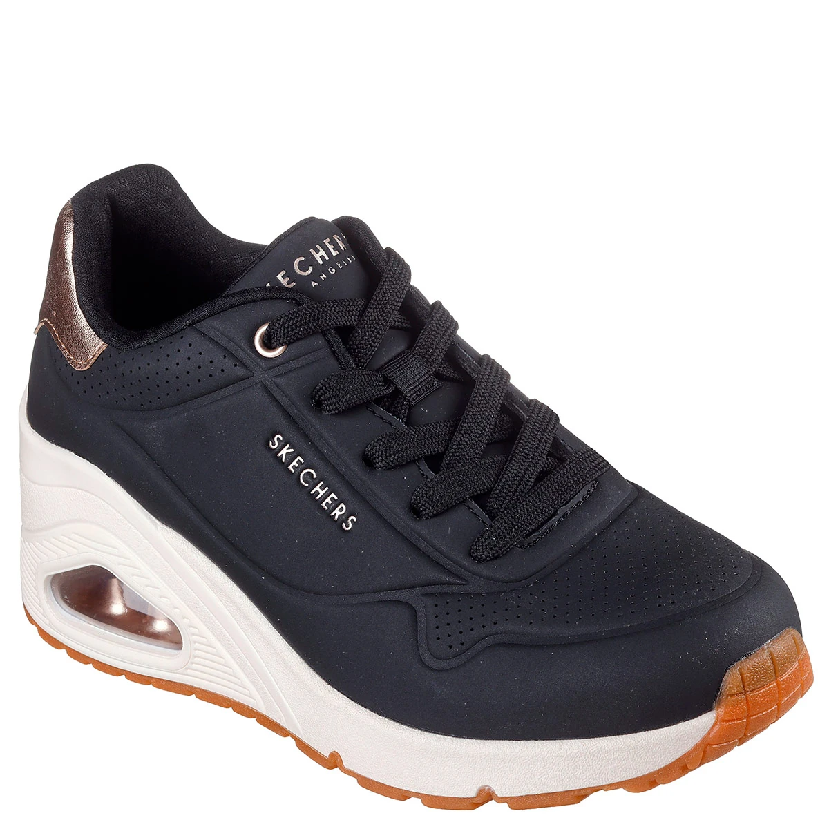 ZAPATILLAS MUJER SKECHERS URBANAS NEGRO UNO WEDGE - 2
