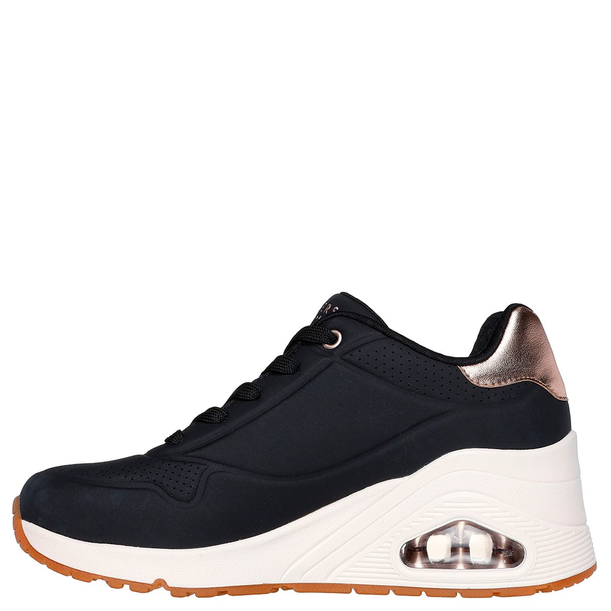 ZAPATILLAS MUJER SKECHERS URBANAS NEGRO UNO WEDGE - 4