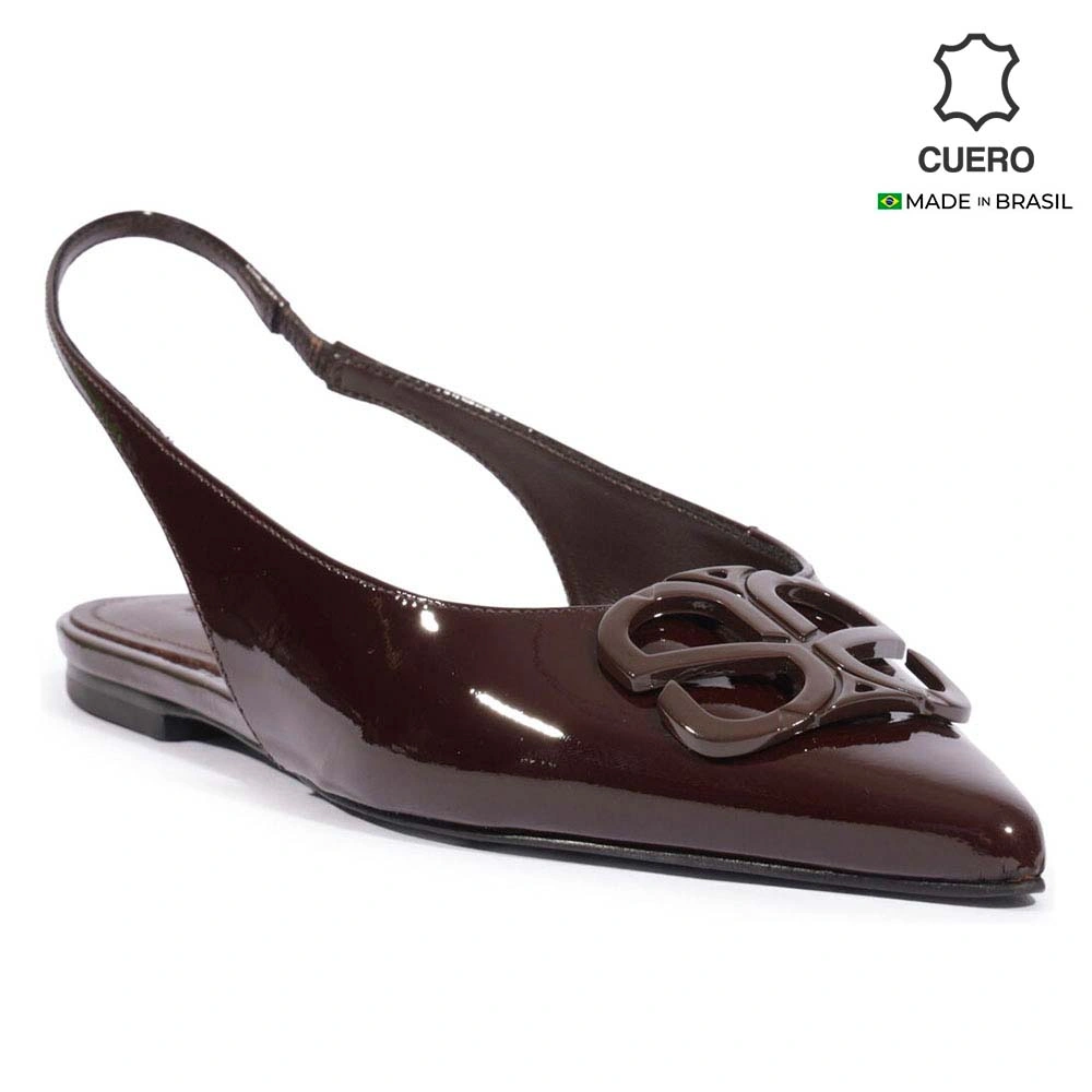BALLERINAS CUERO MUJER SCHUTZ CHOCOLATE - 1